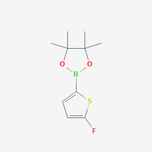 molecular formula C10H14BFO2S B1441277 2-(5-Fluorothiophen-2-yl)-4,4,5,5-tetramethyl-1,3,2-dioxaborolane CAS No. 1253586-81-0