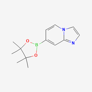 molecular formula C13H17BN2O2 B1441282 7-(4,4,5,5-Tetramethyl-1,3,2-dioxaborolan-2-yl)imidazo[1,2-a]pyridine CAS No. 908268-52-0
