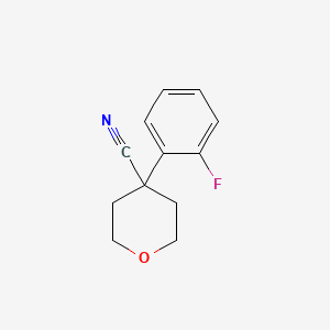 molecular formula C12H12FNO B1441286 4-(2-Fluorophenyl)tetrahydropyran-4-carbonitrile CAS No. 859164-45-7