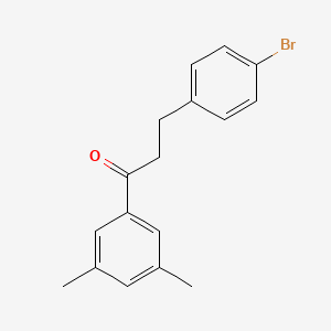 molecular formula C17H17BrO B1441293 3-(4-Bromophenyl)-1-(3,5-dimethylphenyl)propan-1-one CAS No. 898761-58-5