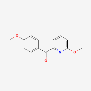 molecular formula C14H13NO3 B1441301 2-(4-Methoxybenzoyl)-6-methoxypyridine CAS No. 1187166-97-7