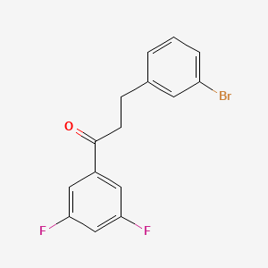 B1441302 3-(3-Bromophenyl)-1-(3,5-difluorophenyl)propan-1-one CAS No. 898760-81-1