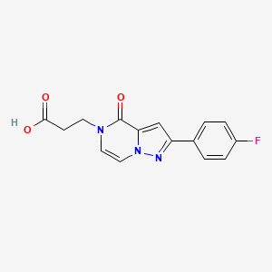 3-[2-(4-fluorophenyl)-4-oxopyrazolo[1,5-a]pyrazin-5(4H)-yl]propanoic acid