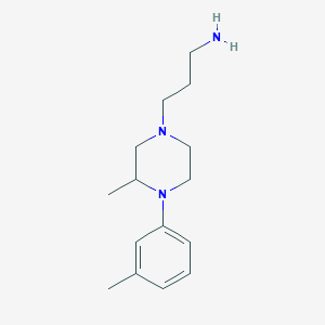 {3-[3-Methyl-4-(3-methylphenyl)piperazin-1-yl]propyl}amine