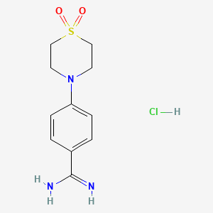 4-(1,1-Dioxo-1lambda6-thiomorpholin-4-yl)benzene-1-carboximidamide hydrochloride