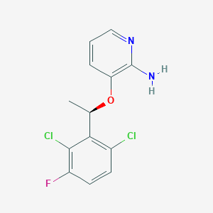 molecular formula C13H11Cl2FN2O B1441314 (R)-3-(1-(2,6-Dichloro-3-fluorophenyl)ethoxy)pyridin-2-amine CAS No. 877397-71-2