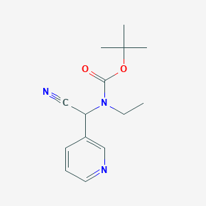molecular formula C14H19N3O2 B1441317 tert-butyl N-[cyano(pyridin-3-yl)methyl]-N-ethylcarbamate CAS No. 1303889-77-1