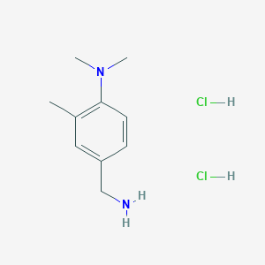 molecular formula C10H18Cl2N2 B1441322 4-(aminomethyl)-N,N,2-trimethylaniline dihydrochloride CAS No. 1308650-38-5