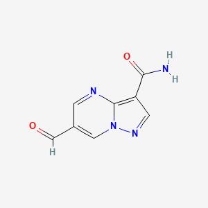 molecular formula C8H6N4O2 B1441324 6-Formylpyrazolo[1,5-a]pyrimidine-3-carboxamide CAS No. 1269151-56-5