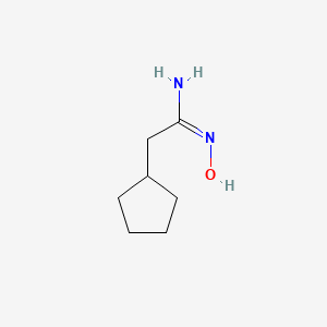 molecular formula C7H14N2O B1441328 (1E)-2-环戊基-N'-羟基乙酰亚胺 CAS No. 1251415-24-3