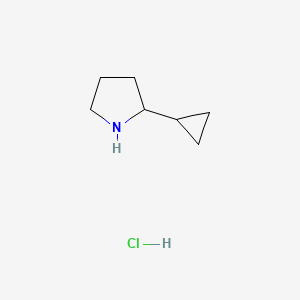 molecular formula C7H14ClN B1441329 2-环丙基吡咯烷盐酸盐 CAS No. 558478-81-2