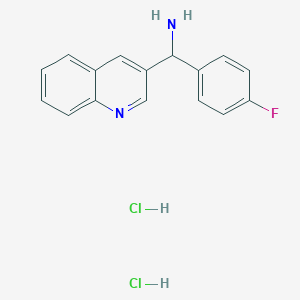 molecular formula C16H15Cl2FN2 B1441333 (4-Fluorophenyl)(quinolin-3-yl)methanamine dihydrochloride CAS No. 1269152-64-8