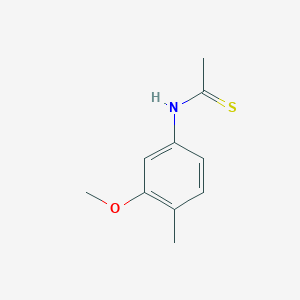 molecular formula C10H13NOS B14413376 N-(3-Methoxy-4-methylphenyl)ethanethioamide CAS No. 87699-88-5