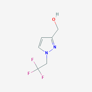 molecular formula C6H7F3N2O B1441338 [1-(2,2,2-trifluoroethyl)-1H-pyrazol-3-yl]methanol CAS No. 1260379-38-1