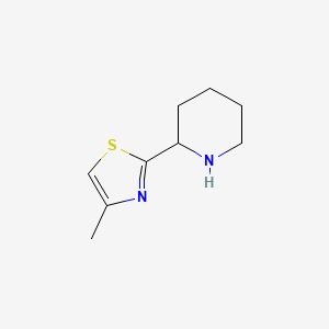 molecular formula C9H14N2S B1441341 2-(4-Methyl-1,3-thiazol-2-yl)piperidine CAS No. 933682-70-3