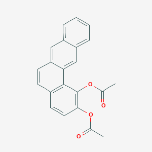 molecular formula C22H16O4 B14413425 Benz(a)anthracene-1,2-diol, 1,2-diacetate CAS No. 84040-73-3