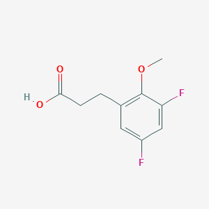 molecular formula C10H10F2O3 B1441347 3-(3,5-Difluoro-2-methoxyphenyl)propionic acid CAS No. 1092460-64-4