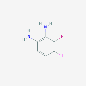 molecular formula C6H6FIN2 B1441349 3-fluoro-4-iodobenzene-1,2-diamine CAS No. 1823902-72-2