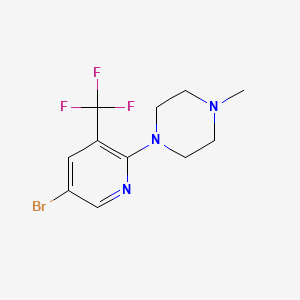 molecular formula C11H13BrF3N3 B1441355 1-(5-Bromo-3-trifluoromethyl-pyridin-2-YL)-4-methyl-piperazine CAS No. 1208081-84-8