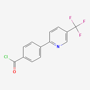 molecular formula C13H7ClF3NO B1441356 4-(5-Trifluoromethyl-pyridin-2-YL)-benzoyl chloride CAS No. 223128-27-6