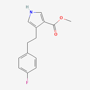 molecular formula C14H14FNO2 B1441357 Methyl 4-(4-fluorophenethyl)-1H-pyrrole-3-carboxylate CAS No. 1313712-14-9