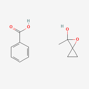 molecular formula C12H14O4 B14413612 Benzoic acid--2-methyl-1-oxaspiro[2.2]pentan-2-ol (1/1) CAS No. 80706-65-6