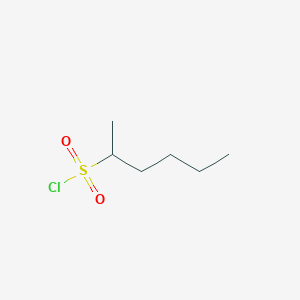 molecular formula C6H13ClO2S B1441362 Hexane-2-sulfonyl chloride CAS No. 872309-34-7