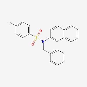 molecular formula C24H21NO2S B14413627 N-Benzyl-4-methyl-N-(naphthalen-2-yl)benzene-1-sulfonamide CAS No. 86488-49-5