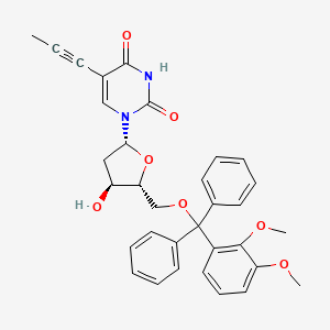 molecular formula C33H32N2O7 B1441363 2'-Deoxy-5'-O-[(2,3-dimethoxyphenyl)(diphenyl)methyl]-5-prop-1-yn-1-yluridine CAS No. 644962-74-3