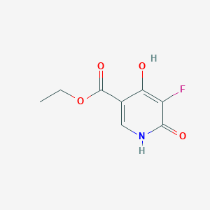 molecular formula C8H8FNO4 B1441368 Ethyl 5-fluoro-4-hydroxy-6-oxo-1,6-dihydropyridine-3-carboxylate CAS No. 1000340-08-8