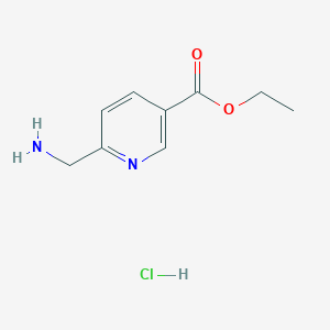 molecular formula C9H13ClN2O2 B1441375 Ethyl 6-(aminomethyl)nicotinate hydrochloride CAS No. 1189434-55-6