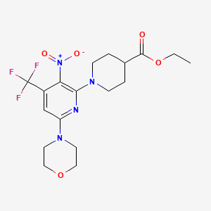 6'-Morpholin-4-YL-3'-nitro-4'-trifluoromethyl-3,4,5,6-tetrahydro-2H-[1,2']bipyridinyl-4-carboxylic acid ethyl ester