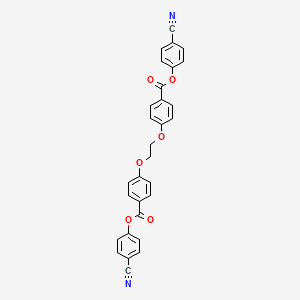 molecular formula C30H20N2O6 B14413798 Bis(4-cyanophenyl) 4,4'-[ethane-1,2-diylbis(oxy)]dibenzoate CAS No. 87946-66-5