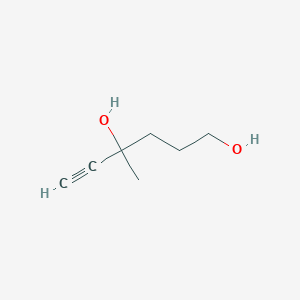 molecular formula C7H12O2 B14413845 4-Methylhex-5-yne-1,4-diol CAS No. 85217-18-1