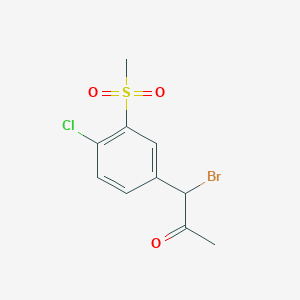1-Bromo-1-(4-chloro-3-(methylsulfonyl)phenyl)propan-2-one
