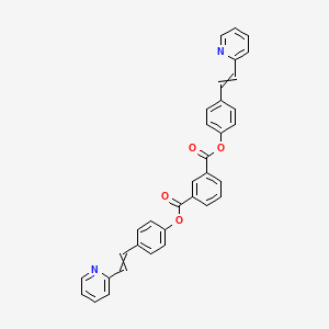 molecular formula C34H24N2O4 B14413881 Bis{4-[2-(pyridin-2-yl)ethenyl]phenyl} benzene-1,3-dicarboxylate CAS No. 87498-89-3