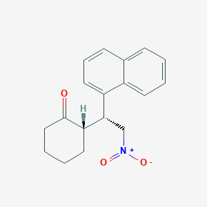 molecular formula C18H19NO3 B14413884 Cyclohexanone, 2-[(1R)-1-(1-naphthalenyl)-2-nitroethyl]-, (2S)- CAS No. 83976-48-1
