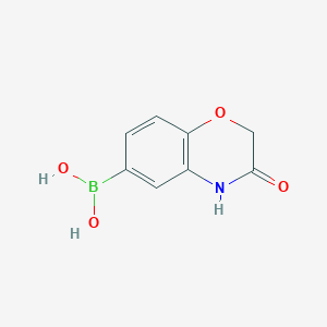 molecular formula C8H8BNO4 B1441393 (3-Oxo-3,4-dihydro-2H-benzo[b][1,4]oxazin-6-yl)boronic acid CAS No. 1246765-28-5