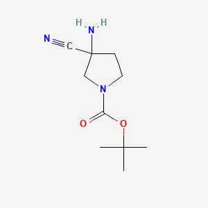 Tert-butyl 3-amino-3-cyanopyrrolidine-1-carboxylate