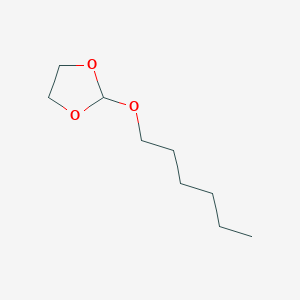 molecular formula C9H18O3 B14413979 2-(Hexyloxy)-1,3-dioxolane CAS No. 83498-70-8