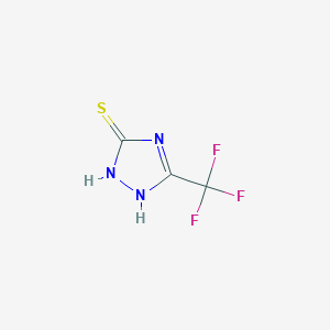 molecular formula C3H2F3N3S B014414 5-(trifluoromethyl)-4H-1,2,4-triazole-3-thiol CAS No. 68744-64-9