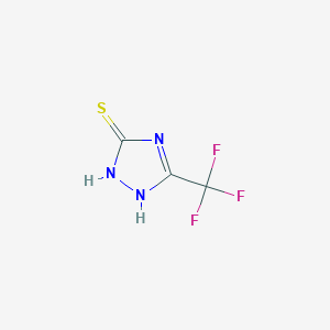 molecular formula C3H2F3N3S B014414 5-(Trifluoromethyl)-4H-1,2,4-triazole-3(2H)-thione CAS No. 68744-64-9