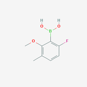 molecular formula C8H10BFO3 B1441402 6-氟-2-甲氧基-3-甲基苯硼酸 CAS No. 1451391-96-0