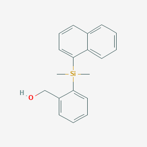 molecular formula C19H20OSi B1441404 {2-[Dimethyl(naphthalen-1-yl)silyl]phenyl}methanol CAS No. 1217863-49-4