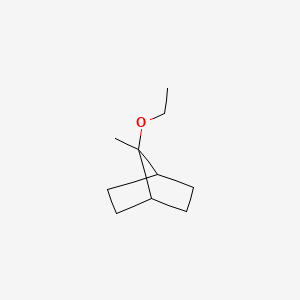 molecular formula C10H18O B14414058 7-Ethoxy-7-methylbicyclo[2.2.1]heptane CAS No. 85368-91-8