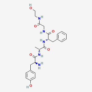 molecular formula C25H33N5O6 B14414075 L-Tyrosyl-D-alanyl-L-phenylalanyl-N-(2-hydroxyethyl)glycinamide CAS No. 83579-01-5