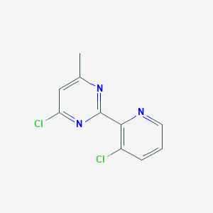 molecular formula C10H7Cl2N3 B1441411 4-Chloro-2-(3-chloropyridin-2-yl)-6-methylpyrimidine CAS No. 1089330-86-8