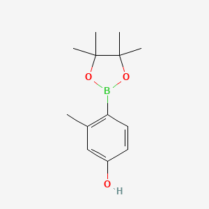 molecular formula C13H19BO3 B1441416 3-甲基-4-(4,4,5,5-四甲基-1,3,2-二氧恶硼烷-2-基)苯酚 CAS No. 946427-03-8