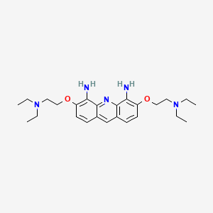 molecular formula C25H37N5O2 B14414178 3,6-Bis[2-(diethylamino)ethoxy]acridine-4,5-diamine CAS No. 87040-72-0