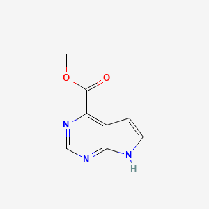 molecular formula C8H7N3O2 B1441422 Methyl 7H-pyrrolo[2,3-D]pyrimidine-4-carboxylate CAS No. 1095822-17-5